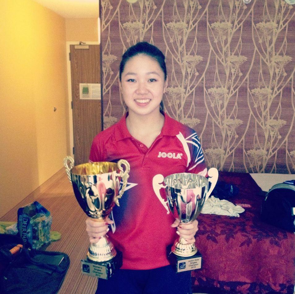 Olympian Lily Zhang (14) captured her third consecutive Junior North American Championship gold and her first Womens North American Championship gold last Sunday at the ITTF-North American Table Tennis Championships in Cary, North Carolina. Previously, she also led her American team to the Junior and Womens golds in the team events.