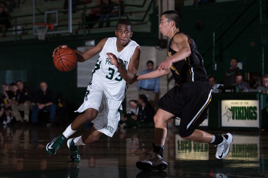 Aubrey Dawkins (‘13) scored 19 points to help lead the Vikings to victory. The Paly boys’ basketball team improved their record to 7-0.