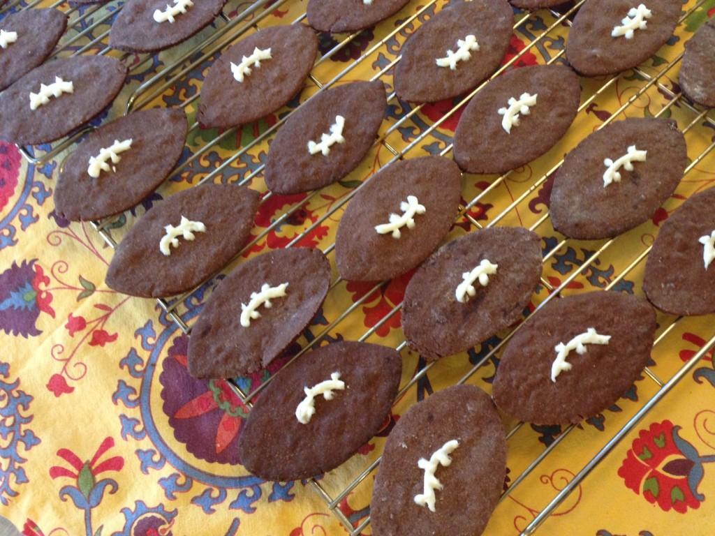 After years of traditional superstitions, chocolate football cookies might just be the secret to 49er success in the Superbowl. 