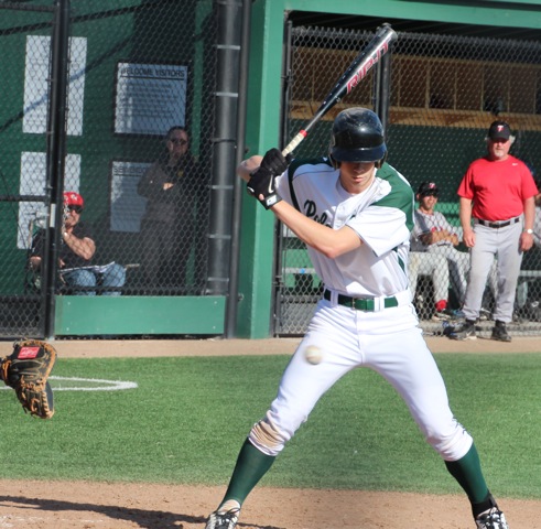 Austin Poore (13) takes a ball. Poore had three hits in todays game. 