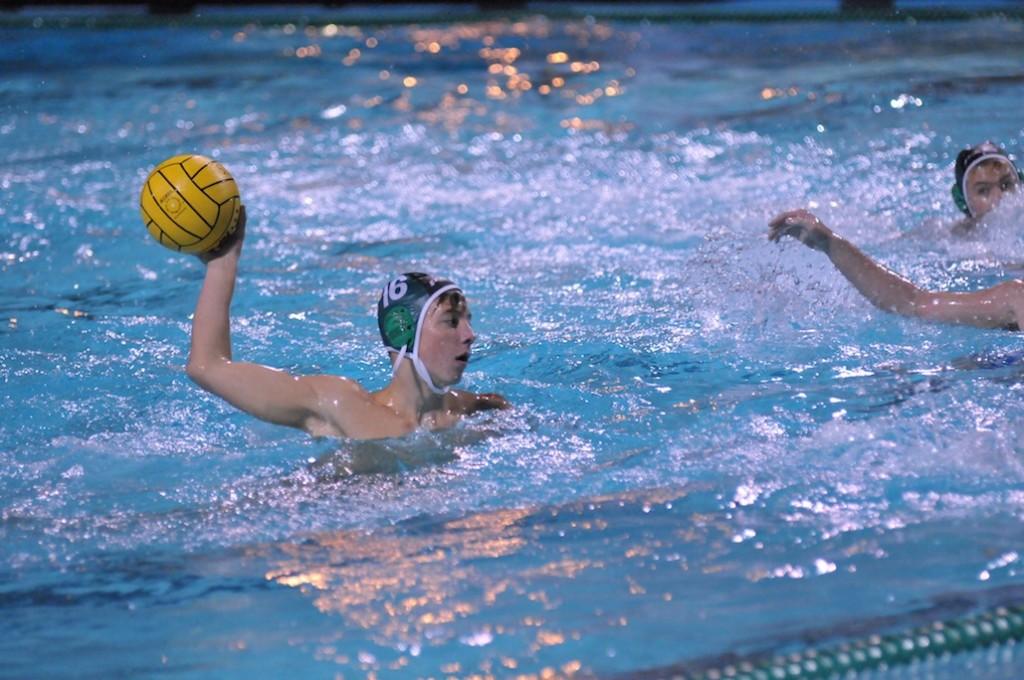 Winston Rosati (16) prepares to take a shot on goal in their first round CCS game against Pioneer High School. The Vikings defeated the Mustangs 16-7.