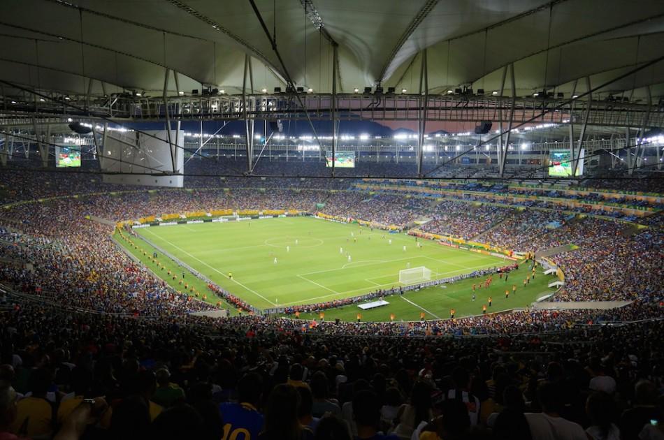 Spain and Chile face off at the Macaranã stadium during the 2014 World Cup in Brazil. The Macaranã also hosted the final of the World Cup in which Germany defeated Argentina.