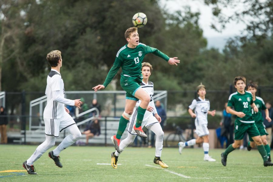 Marc Mbia(20) tries to convert a cross in Palys 3-1 win over Los Gatos