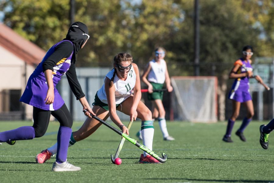 Alexa Gwyn (‘21) drives to the goal, helping Paly beat Monta Vista in their first game 1-0
(Photo courtesy of Karen Ambrose Hickey)