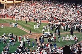 The following moments after the Loma Prieta earthquake struck during the 1989 World Series