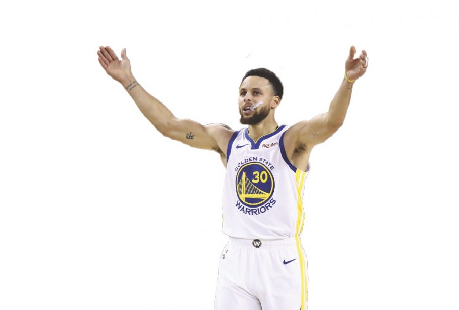 OAKLAND, CALIFORNIA - MAY 08:   Stephen Curry #30 of the Golden State Warriors tries to get the fans louder during their game against the Houston Rockets during Game Five of the Western Conference Semifinals of the 2019 NBA Playoffs at ORACLE Arena on May 08, 2019 in Oakland, California.  NOTE TO USER: User expressly acknowledges and agrees that, by downloading and or using this photograph, User is consenting to the terms and conditions of the Getty Images License Agreement.  (Photo by Ezra Shaw/Getty Images)