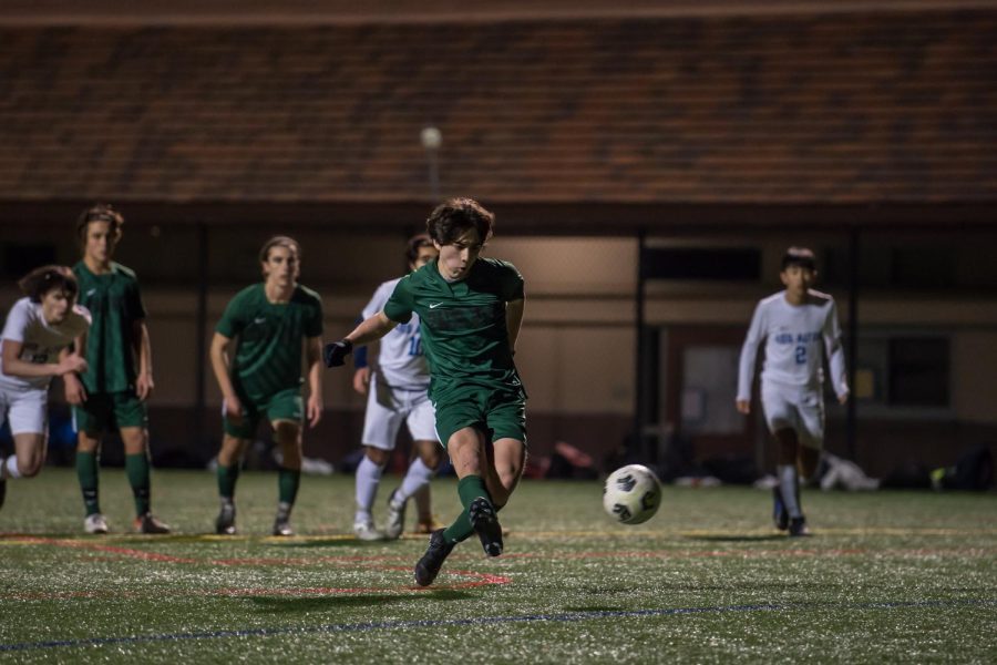 Senior Jaron Majors takes a shot at Los Altos.
Photo courtesy of Karen Hickey