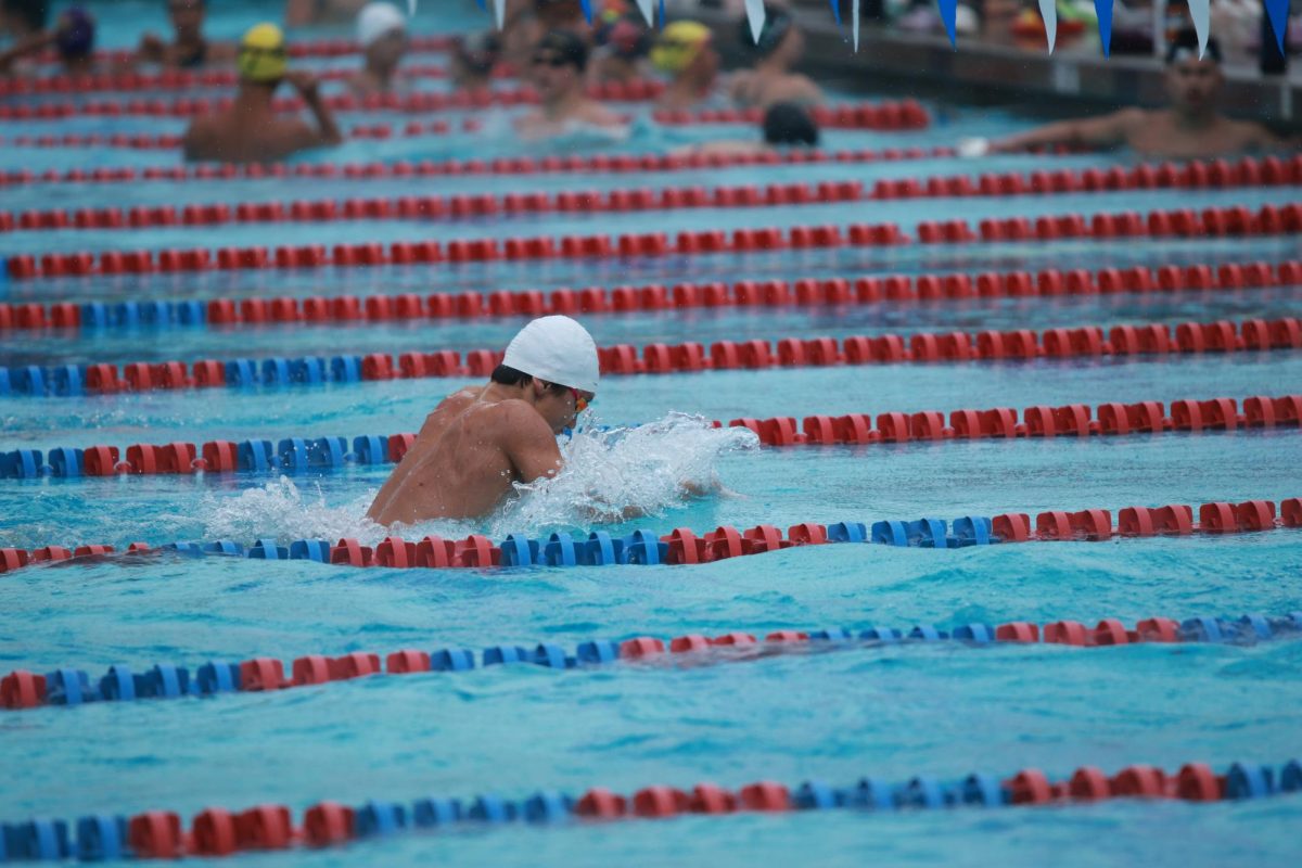 Paly Boys Swim and Dive faced off against Lynbrook winning 131-48