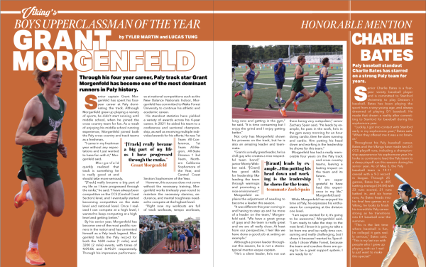 Boys Upperclassman of The Year: Grant Morgenfeld