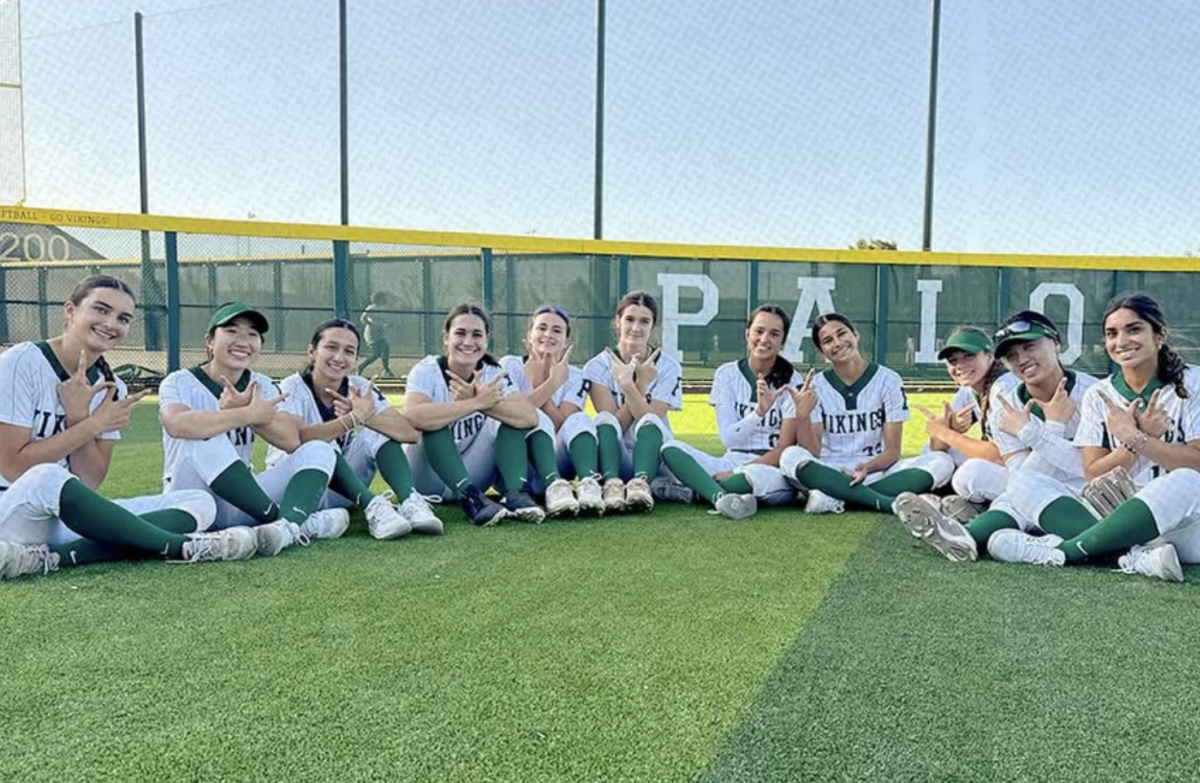 Paly Softball defeats Gunn 6-0 on Thursday, April 16th.